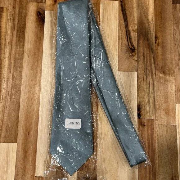 Puccini 100% Microfiber Dusty Blue 
Standard Size Mens Tie - NEW - Picture 2 of 2